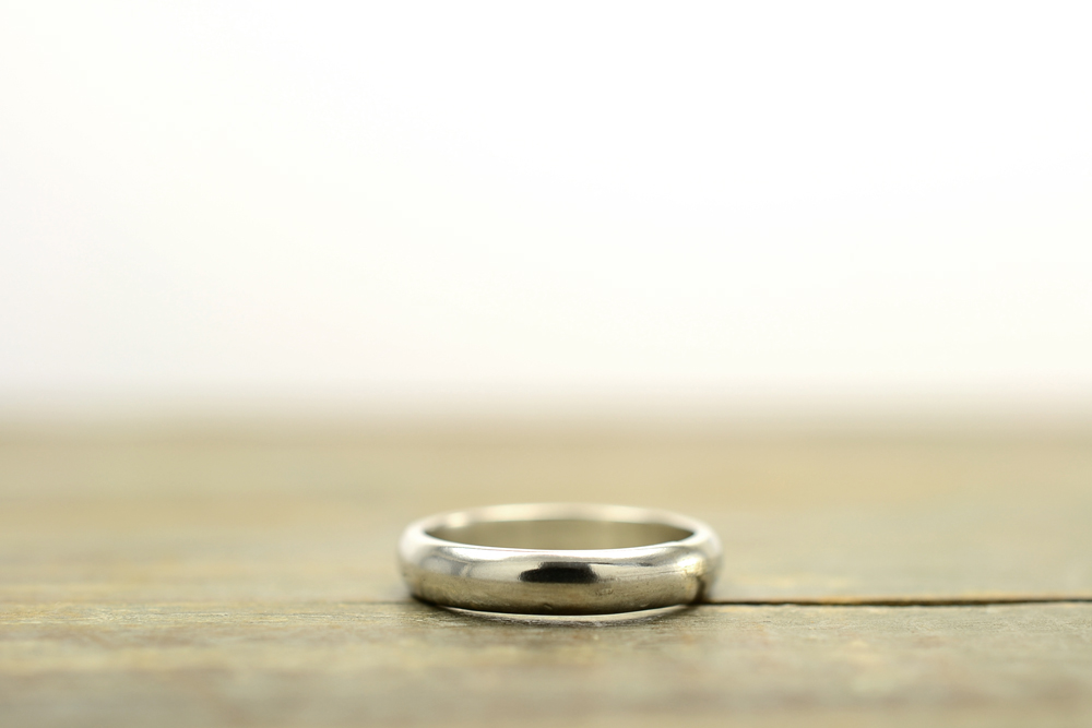 4mm Sterling Silver Simple Wedding Band Ring